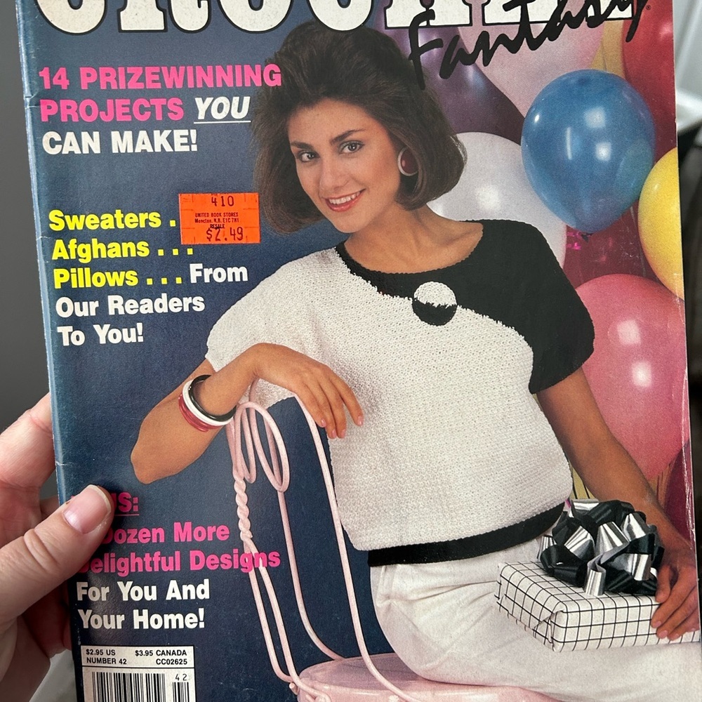 5/$25 crochet 1988 pattern magazine with Dollie’s designs